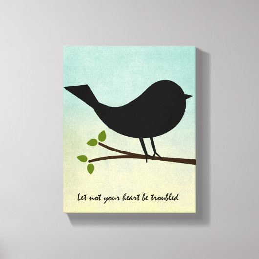 あなた方のハートを聖書の聖句に困らせるな キャンバスプリント (正面)