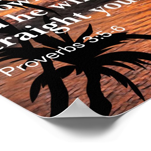 あなた方の聖書の聖句すべてをもって、主を信頼しなさい ポスター (角)