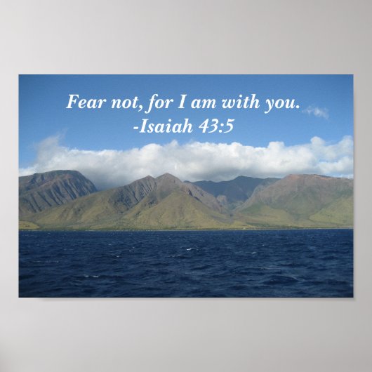 あなた方の聖書の聖句の海に対する恐れはない ポスター (正面)