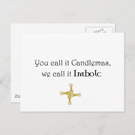 あなた方はそれを燭台と呼び、私たちはimbolcと呼ぶ ポストカード (正面/裏面)