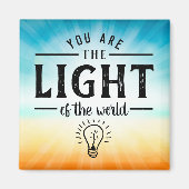 あなた方は世界の光であり，聖書の聖句デザイン マグネット (正面)