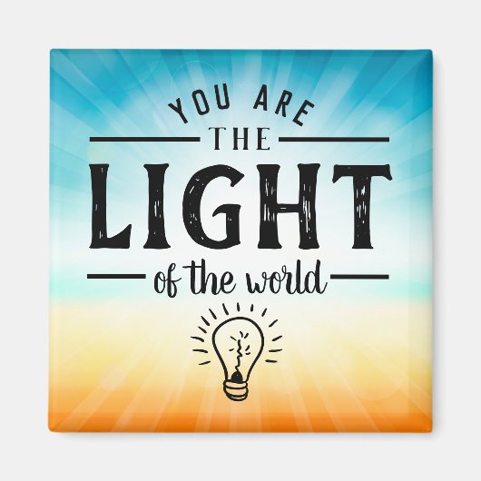 あなた方は世界の光であり,聖書の聖句デザイン マグネット (正面)