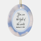 あなた方は世界聖書の詩の青の光である セラミックオーナメント (右)