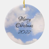 あなた方は世界聖書の詩の青の光である セラミックオーナメント (裏面)