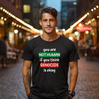 あなた方は人間のもし大虐殺で考えも大成していない Tシャツ