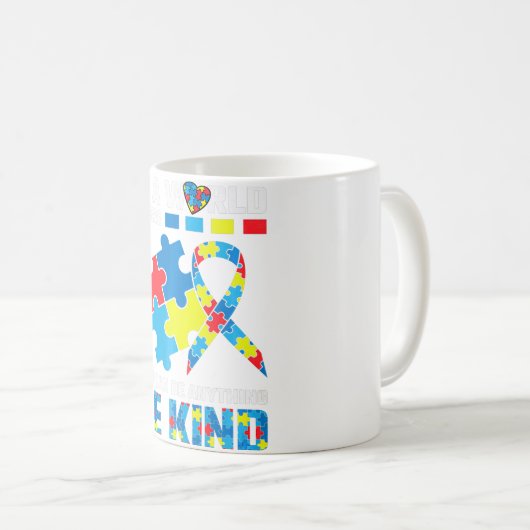 あなた方は何でも親切で自閉症の意識になることができる コーヒーマグカップ (正面右)