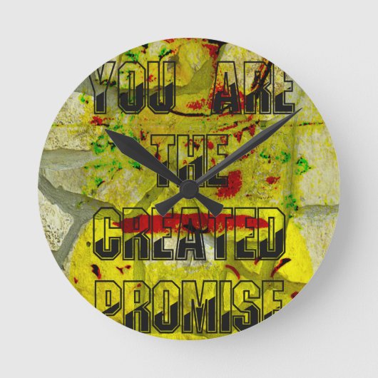 あなた方は創造された約束である ラウンド壁時計 (正面)