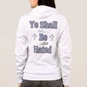 あなた方は聖書の引用文フルジップ女性を憎まれなければならない パーカ (裏面)