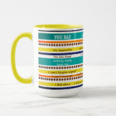 あなた方は言う/神は言う – 聖書感動的の聖句 マグカップ (左)