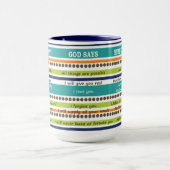 あなた方は言う/神は言う – 聖書感動的の聖句 マグカップ (中央)