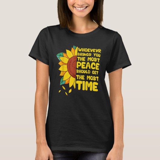 あなた方を最も平和をもたらす者は誰でもMを得るべきだ Tシャツ (正面)