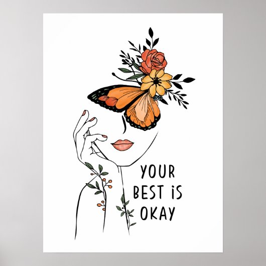 あなた最高のは大丈夫バタフライフローラ ポスター (正面)