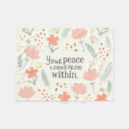 あなた来の内心 – 感動的引用文 フリースブランケット