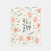 あなた来の内心 – 感動的引用文 フリースブランケット (正面)