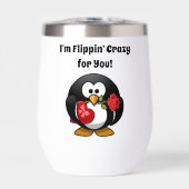 あなた熱狂するのために可愛いバレンタインデー愛ペンギン (正面)