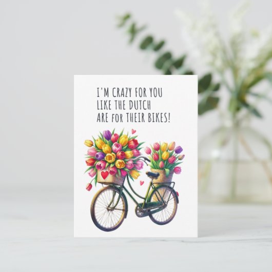 あなた熱狂するは、オランダが彼らのバイクのためにあるのが好きだから ポストカード (スタンド正面)