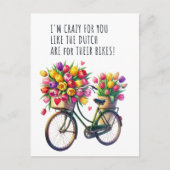 あなた熱狂するは、オランダが彼らのバイクのためにあるのが好きだから ポストカード (正面)