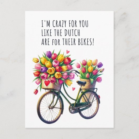 あなた熱狂するは、オランダが彼らのバイクのためにあるのが好きだから ポストカード (正面)