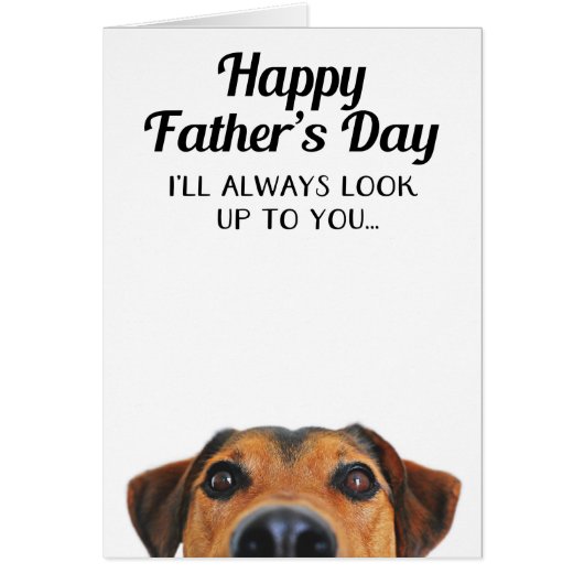 あなた犬からのおもしろいな父の日カードを尊敬して下さい (正面)
