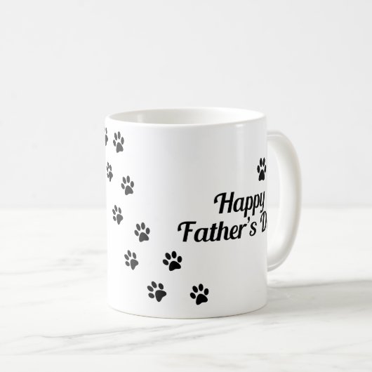 あなた犬からのおもしろいな父の日尊敬して下さい コーヒーマグカップ (正面右)