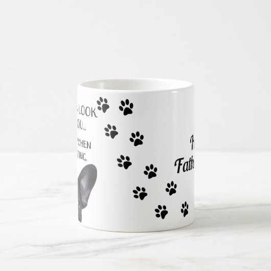 あなた犬からのおもしろいな父の日尊敬して下さい コーヒーマグカップ (中央)