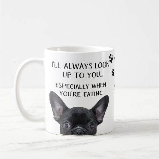 あなた犬からのおもしろいな父の日尊敬して下さい コーヒーマグカップ (左)