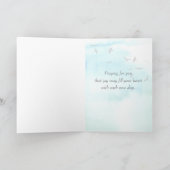 あなた祈のために聖書の聖句海ビーチ カード (内部)
