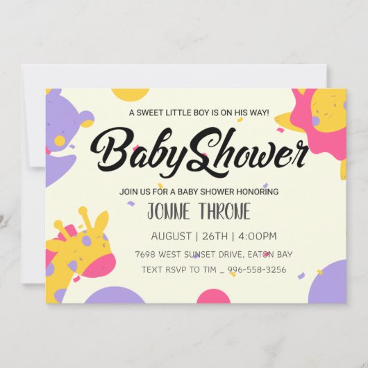 あなた祝の小さな奇跡の到来だ！ 招待状 (正面)