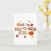 あなた秋の間イエス・キリスト教の秋ハロウィン カード (黄色い花)