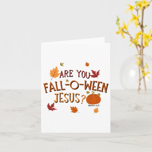 あなた秋の間イエス・キリスト教の秋ハロウィン カード (黄色い花)