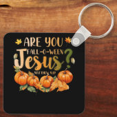 あなた秋Oウィーンイエズクリスチャンのハロウィーンの部分 キーホルダー (裏面)