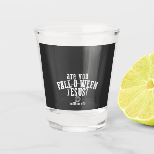 あなた秋Oウィーンイエズクリスチャンのハロウィーン ショットグラス (正面)