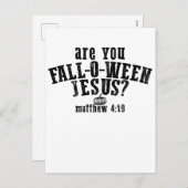 あなた秋Oウィーンイエズクリスチャンのハロウィーン シーズンポストカード (正面/裏面)