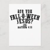 あなた秋Oウィーンイエズクリスチャンのハロウィーン シーズンポストカード (正面)