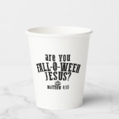 あなた秋Oウィーンイエズクリスチャンのハロウィーン 紙コップ (正面)