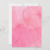 あなた空白の自身のピンクの風船ユーカリを追加 招待状 (裏面)