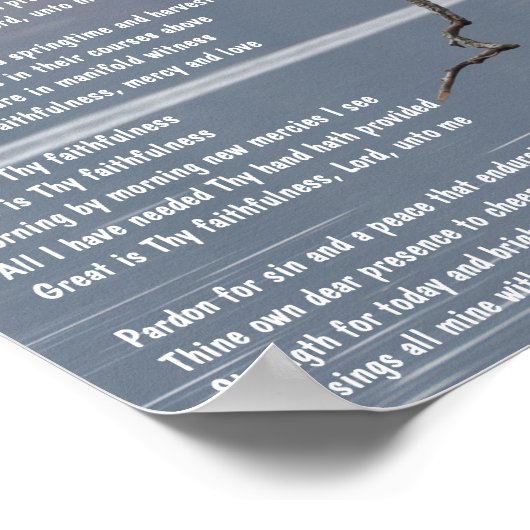 あなた素晴らしの忠実な教会のキリスト教賛美歌である ポスター (角)