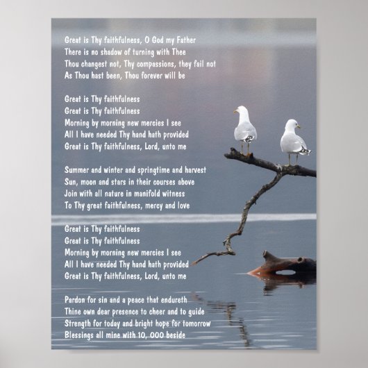 あなた素晴らしの忠実な教会のキリスト教賛美歌である ポスター (正面)