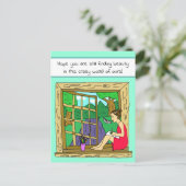 あなた考えについて手描き漫画レディスケッチ ポストカード (スタンド正面)