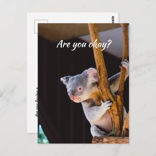 あなた考えのおもしろいKoalaあなたは私に知らせる大丈夫 ポストカード (正面/裏面)