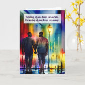 あなた考えのアフリカ系アメリカ人ゲイメンレインボー カード (黄色い花)