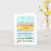 あなた考えのサンセット・アート カード (黄色い花)