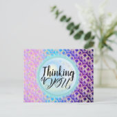 あなた考えのバブルレインボーエレガントかわいらしーの ポストカード (スタンド正面)