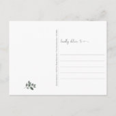 あなた考えのピンクと灰色の熱帯鳥の ポストカード (裏面)