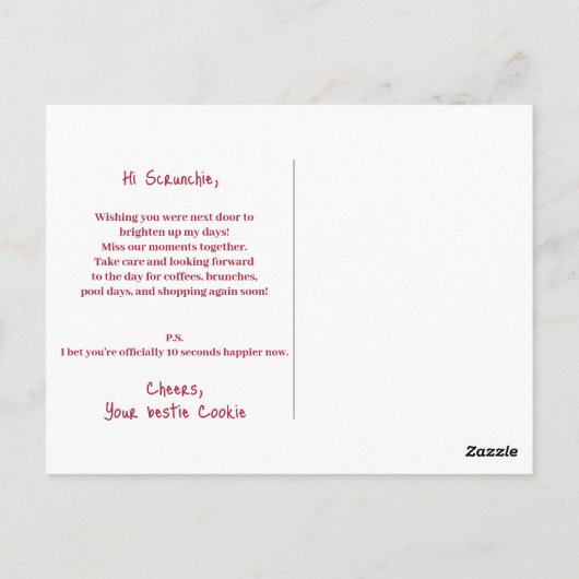 あなた考えのライトブルー神秘的なマウスハイビスカス ポストカード (裏面)