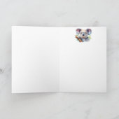 あなた考えの可愛いコアラ熊の動物自然アート カード (内部)