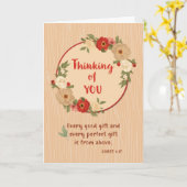 あなた考えの宗教的な感謝の秋リース カード (黄色い花)