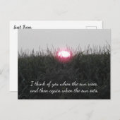 あなた考えの日の出と日の入りの引用文写真 ポストカード (正面/裏面)