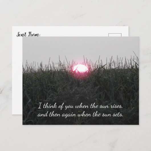 あなた考えの日の出と日の入りの引用文写真 ポストカード (正面/裏面)