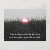 あなた考えの日の出と日の入りの引用文写真 ポストカード (正面)